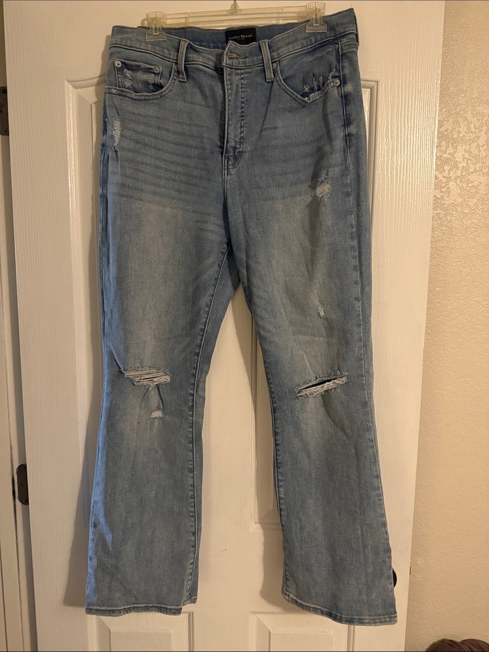 Lucky Brand Light Blue Distressed Boot Cut Jeans